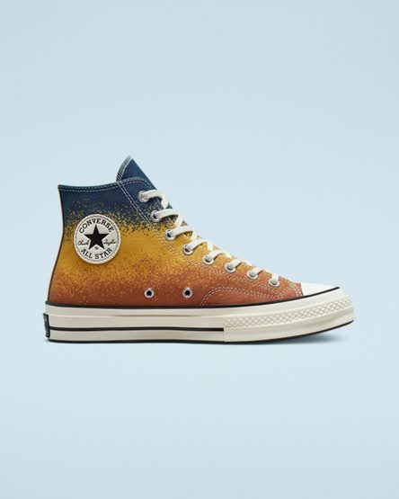 Women's Converse Chuck 70 Scatter Dye High Top Shoes Gold | AU 16843O